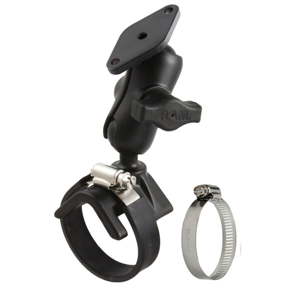 RAM Mount Strap Mount w/Short Arm & Diamond Base [RAM-B-108-A-238] - Houseboatparts.com