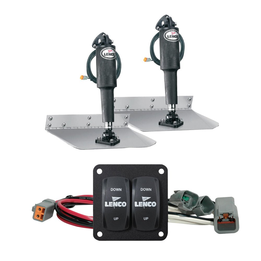 Lenco 12" x 12" Standard Trim Tab Kit w/Double Rocker Switch Kit [15103-104] - Houseboatparts.com