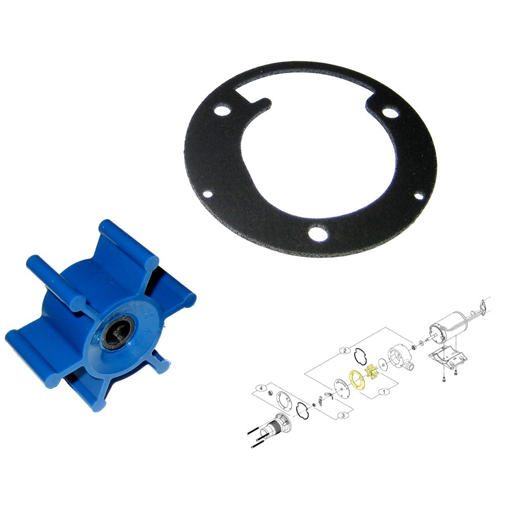 Shurflo by Pentair Macerator Impeller Kit f/3200 Series - Includes Gasket [94-571-00] - Houseboatparts.com