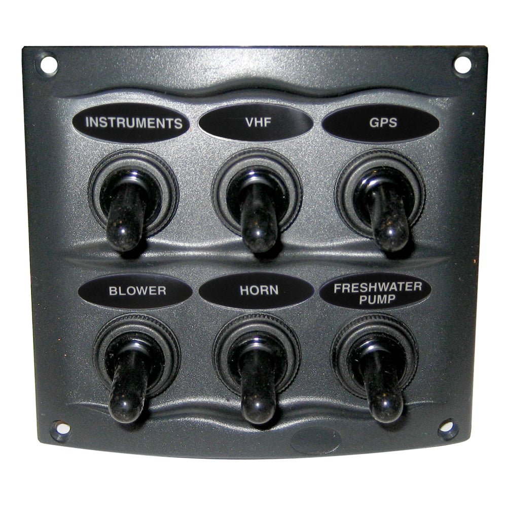 BEP Waterproof Panel - 6 Switches - Grey [900-6WP] - Houseboatparts.com