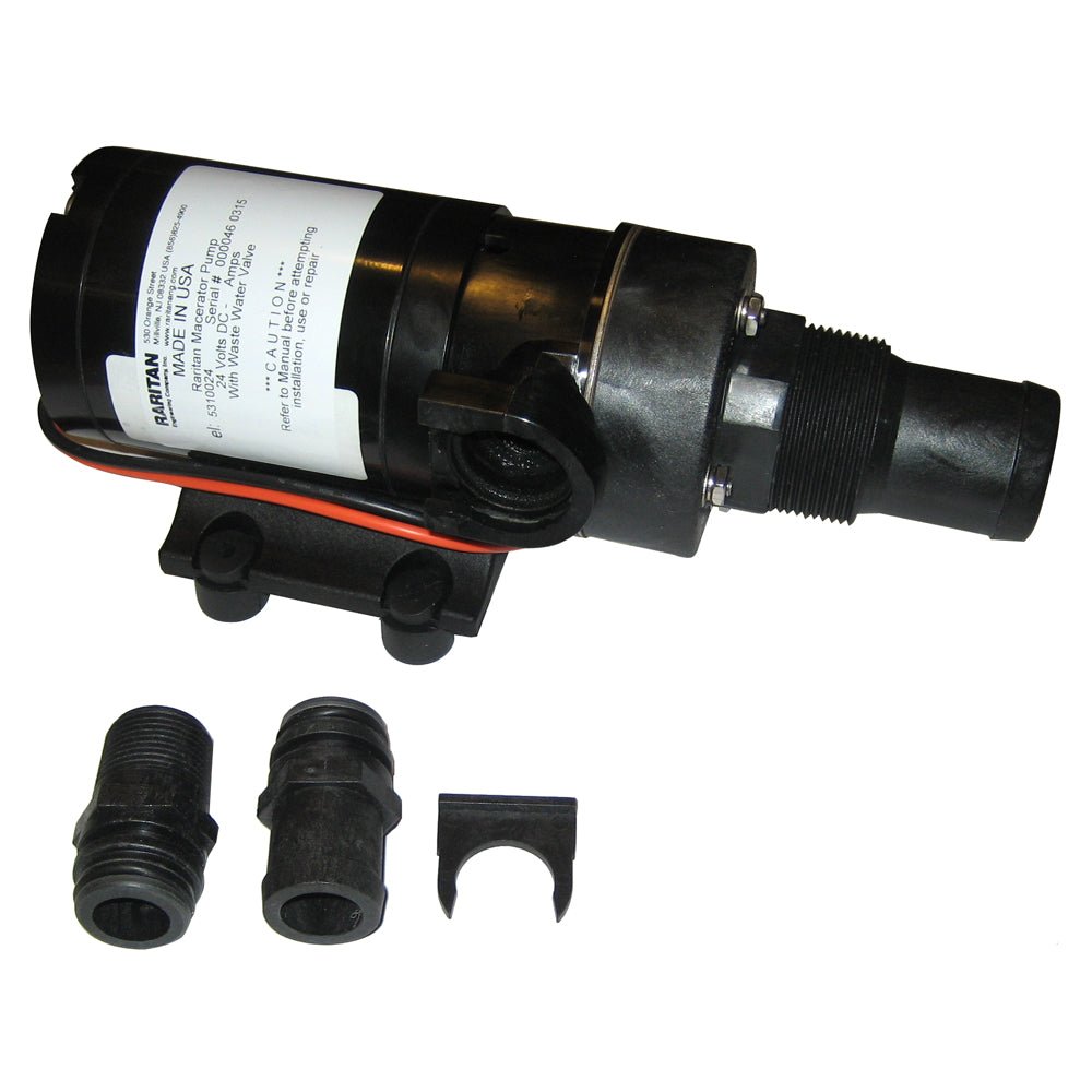 Raritan Macerator Pump - 24v w/Barb Adapter [5310024] - Houseboatparts.com