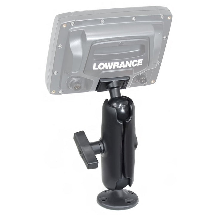 RAM Mount 1.5" Ball "Rugged Use" Composite Mount f/Lowrance Elite-5 & Mark-5 Series Fishfinders [RAP-101U-LO11] - Houseboatparts.com