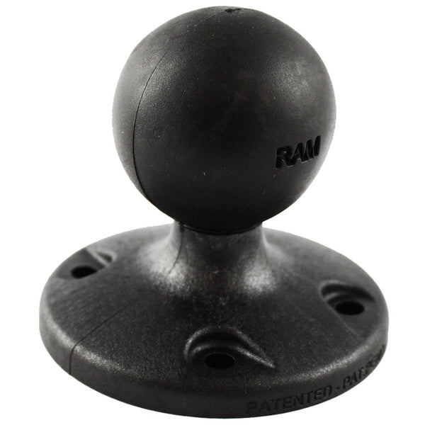 RAM Mount 2.5" Composite Round Base w/AMPS Hole Pattern & 1.5" Ball [RAP-202U] - Houseboatparts.com