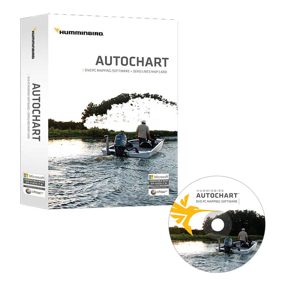 Humminbird Autochart DVD PC Mapping Software w/Zero Lines Map Card [600031-1] - Houseboatparts.com