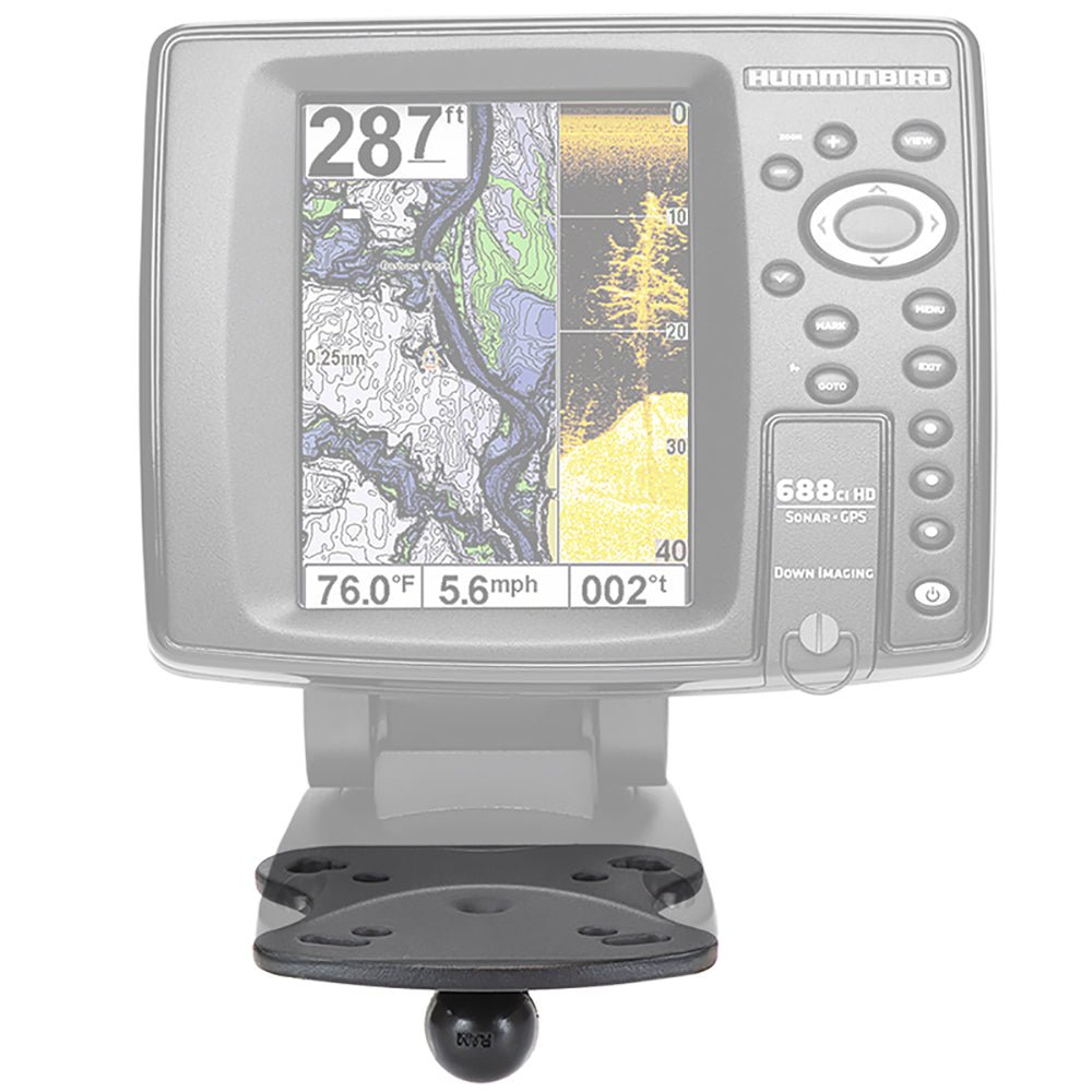 RAM Mount 1" Ball Marine Electronic Base f/Humminbird & Lowrance [RAM-B-107BU] - Houseboatparts.com