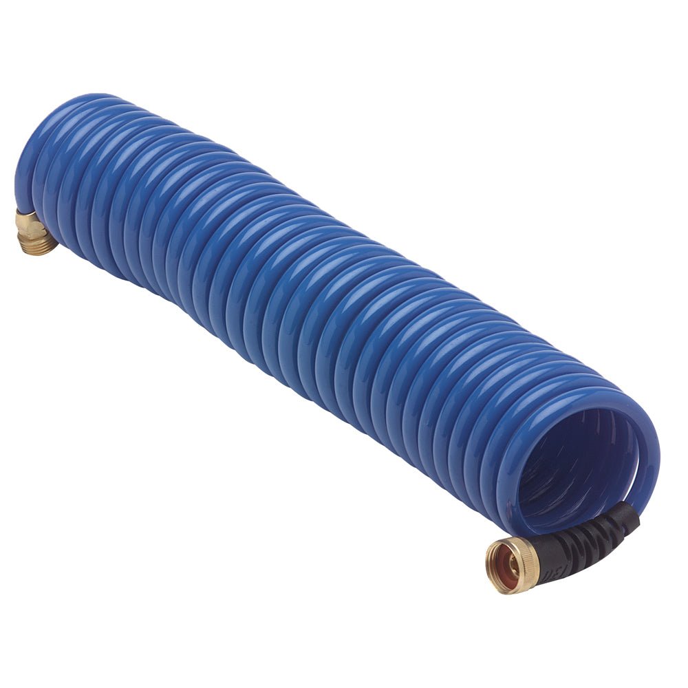 HoseCoil Blue Hose w/Flex Relief - 25' [HS2500HP] - Houseboatparts.com