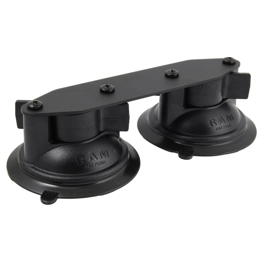 RAM Mount Straight Double Suction Cup Base [RAM-B-189B-FRO1U] - Houseboatparts.com