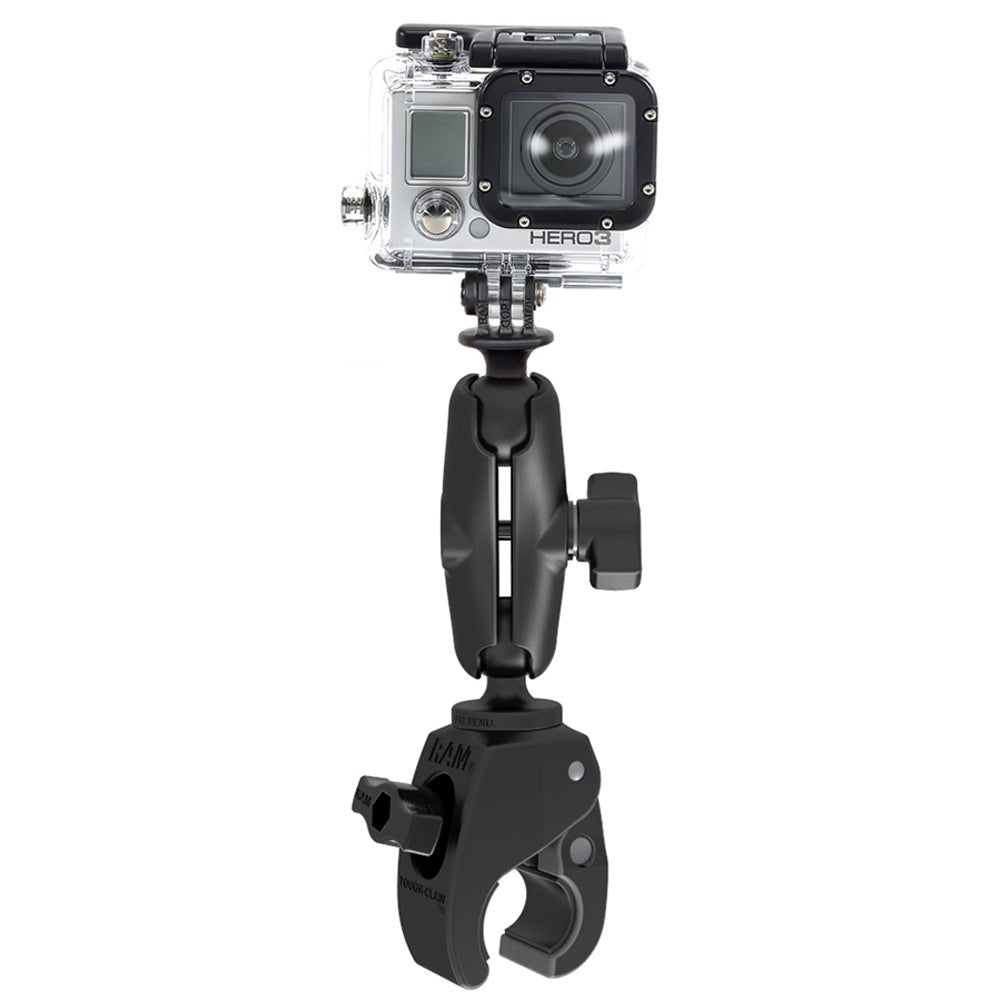 RAM Mount Small Tough-Claw Mount w/Custom GoPro Hero Adapter [RAP-B-400-GOP1U] - Houseboatparts.com