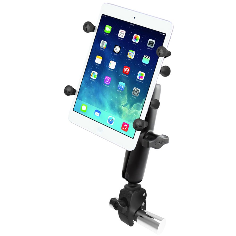 RAM Mount Tough-Claw Base w/Long Double Socket Arm & Universal X-Grip Cradle w/1" Ball f/7" Tablets [RAM-B-400-C-UN8U] - Houseboatparts.com