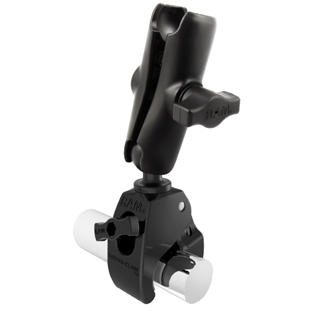 RAM Mount 1" Ball Standard Length Double Socket Arm w/Medium Tough-Claw Base [RAP-B-404-201U] - Houseboatparts.com