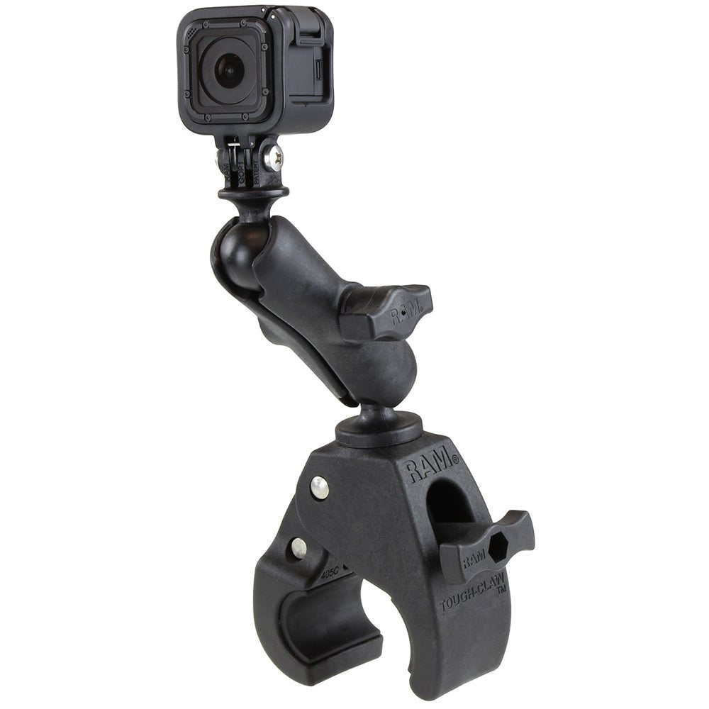 RAM Mount Medium Tough-Claw Mount w/Custom GoPro Hero Adapter [RAP-B-404-GOP1U] - Houseboatparts.com