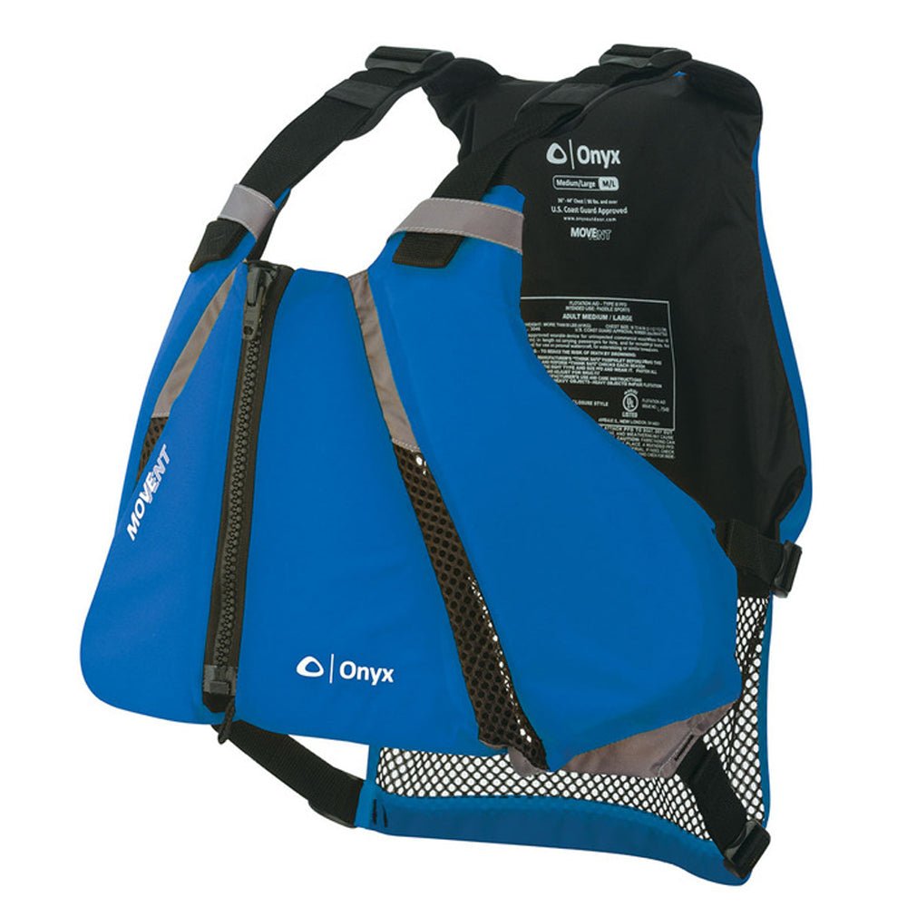 Onyx MoveVent Curve Paddle Sports Life Vest - XS/S - Blue [122000-500-020-16] - Houseboatparts.com