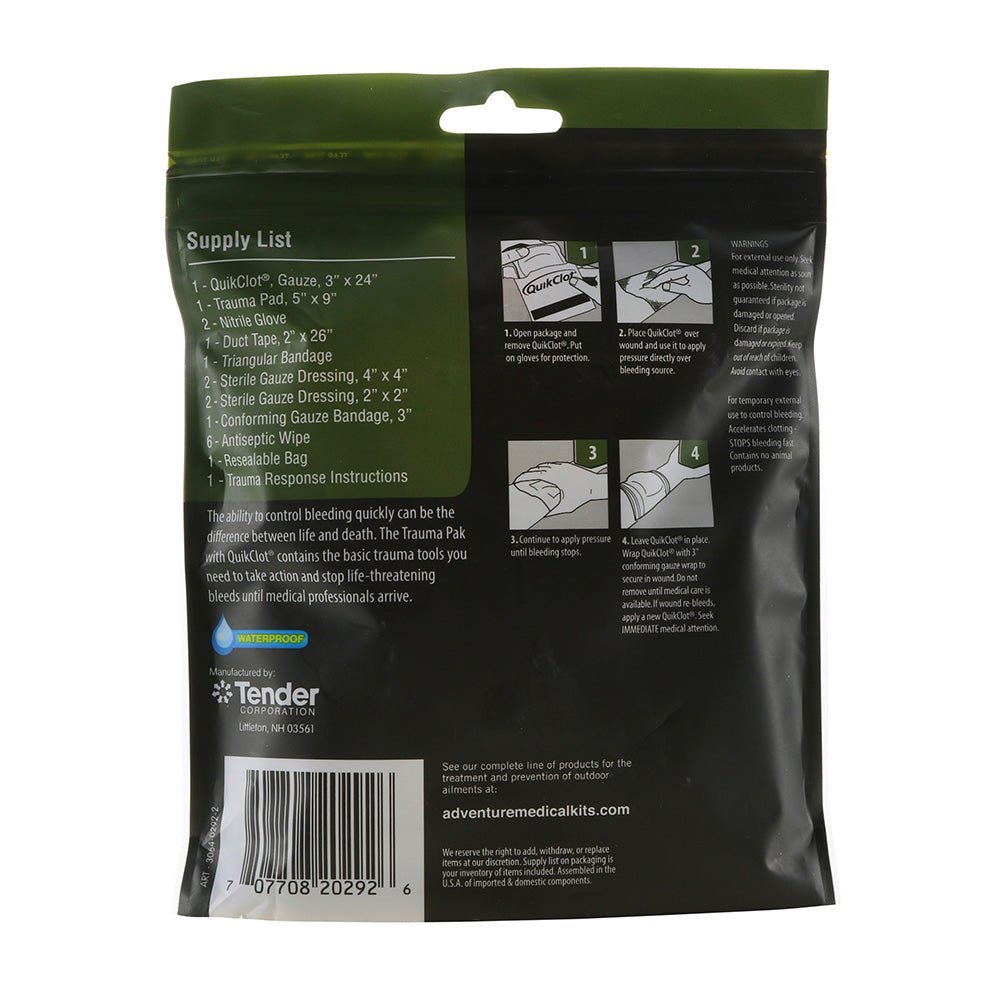 Adventure Medical Trauma Pak w/QuikClot [2064 - 0292] - Houseboatparts.com