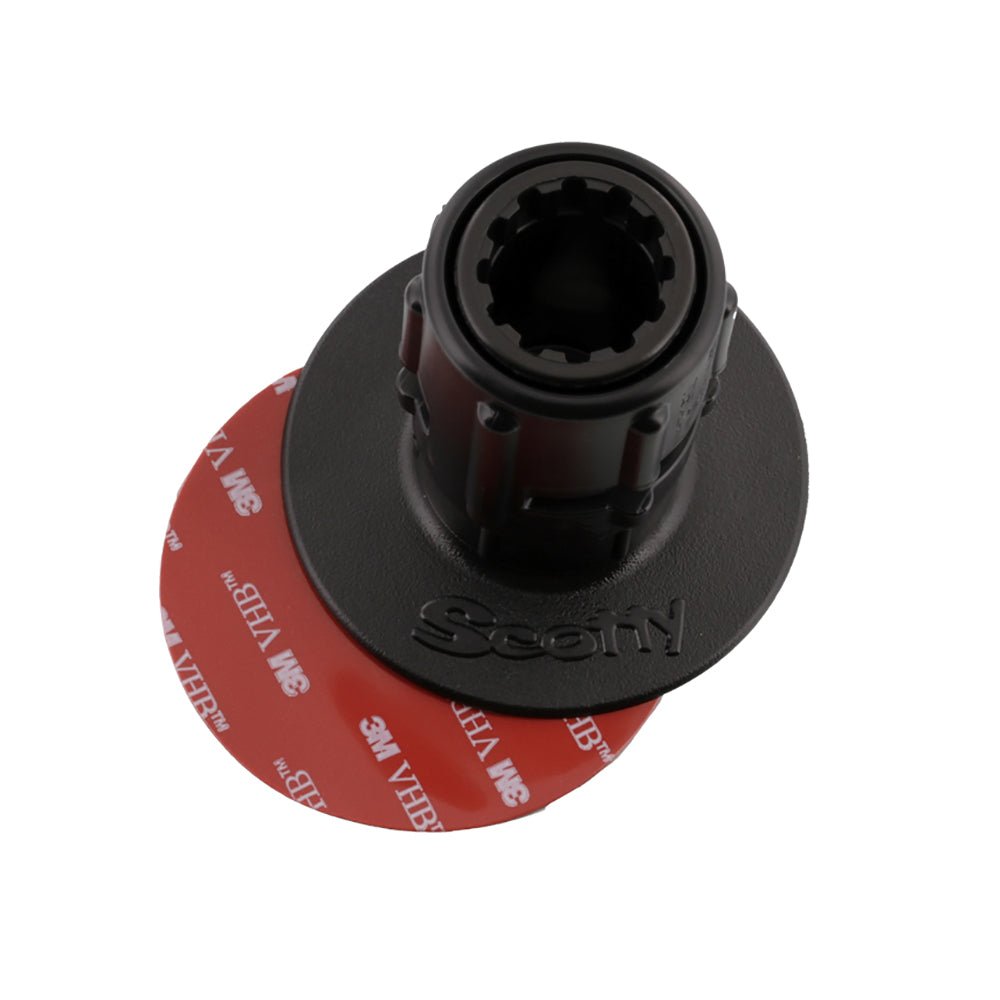 Scotty 448 Stick-On Mount w/Gear-Head Adapter - 3" Pad [0448-BK] - Houseboatparts.com