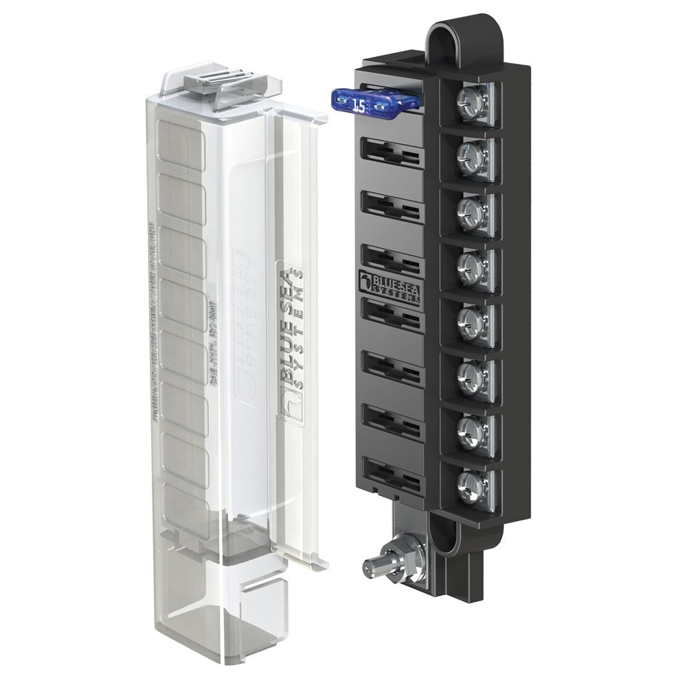 Blue Sea 5046 ST Blade Compact Fuse Blocks - 8 Circuits w/Cover [5046] - Houseboatparts.com