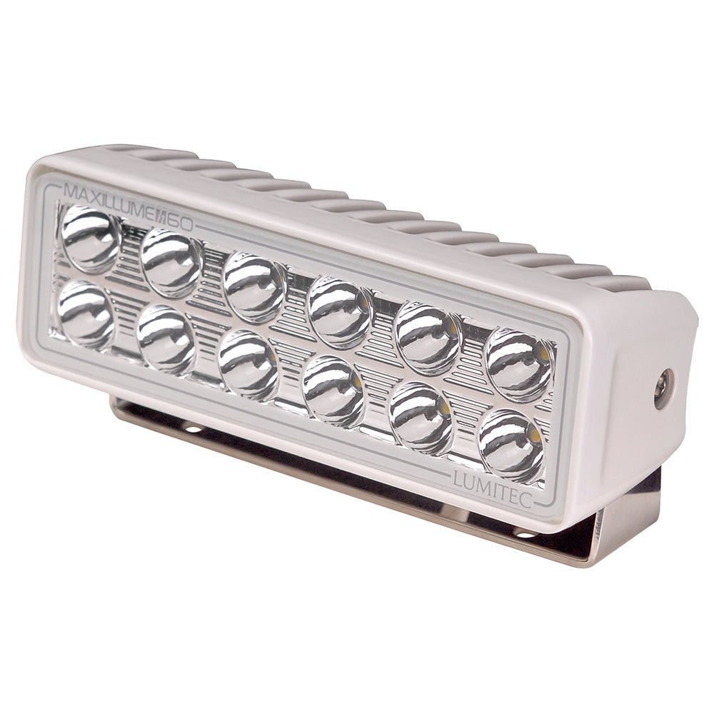 Lumitec Maxillume h60 - Trunnion Mount Flood Light - White Dimming - White Housing [101334] - Houseboatparts.com