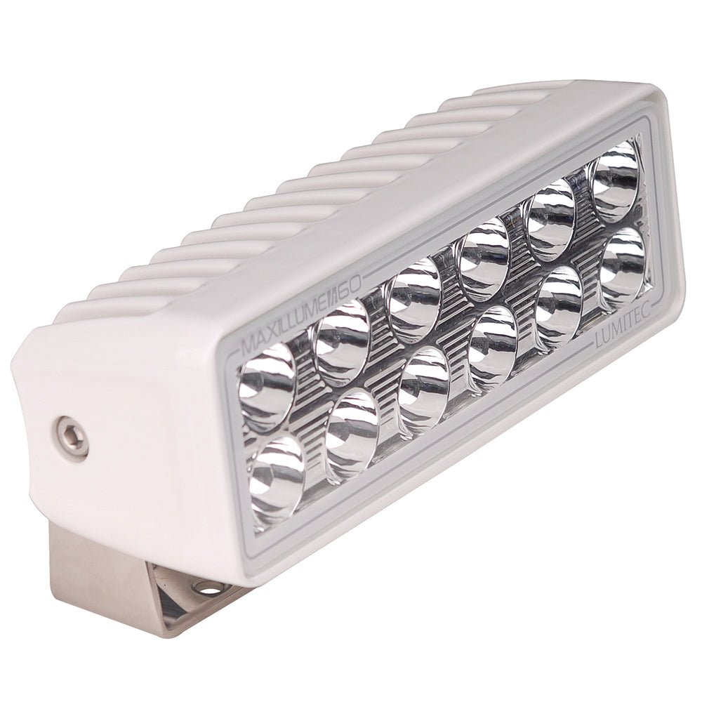 Lumitec Maxillume h60 - Trunnion Mount Flood Light - White Dimming - White Housing [101334] - Houseboatparts.com