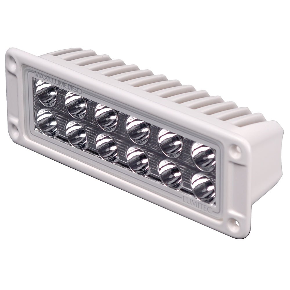 Lumitec Maxillumeh60 - Flush Mount Flood Light - White Housing - White Dimming [101336] - Houseboatparts.com