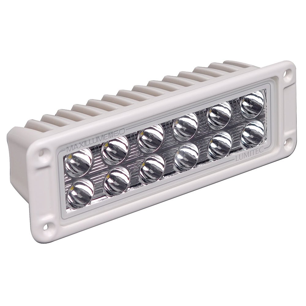 Lumitec Maxillumeh60 - Flush Mount Flood Light - White Housing - White Dimming [101336] - Houseboatparts.com