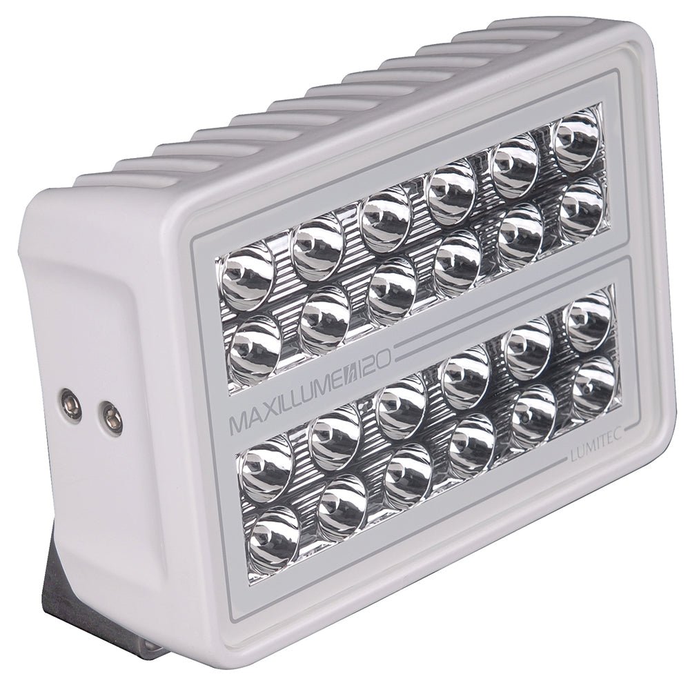 Lumitec Maxillume h120 - Trunnion Mount Flood Light - White Housing - White Dimming [101346] - Houseboatparts.com