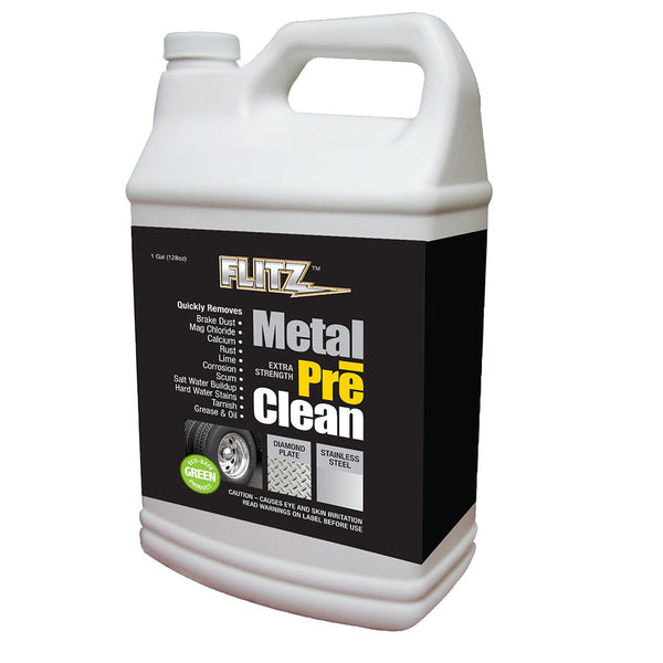Flitz Metal Pre-Clean - All Metals Including Stainless Steel - Gallon Refill [AL 01710] - Houseboatparts.com