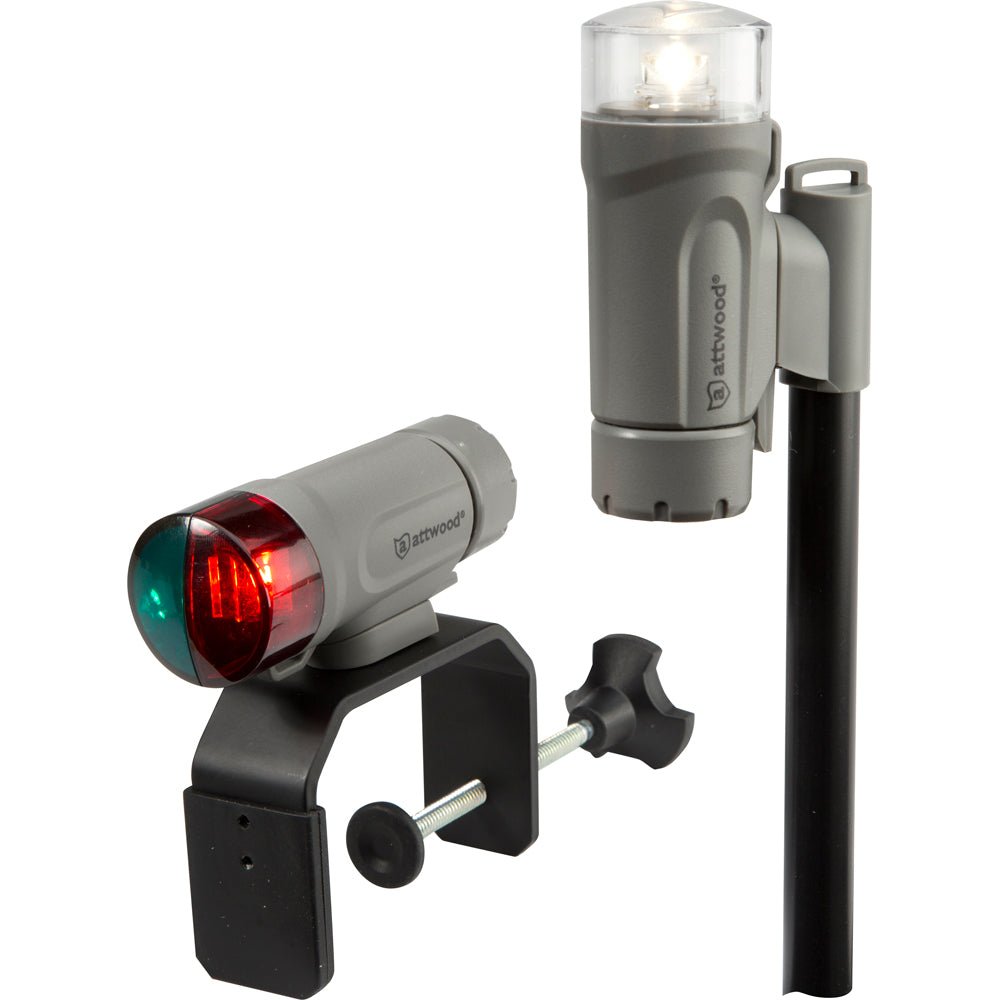 Attwood Clamp-On Portable LED Light Kit - Marine Gray [14190-7] - Houseboatparts.com