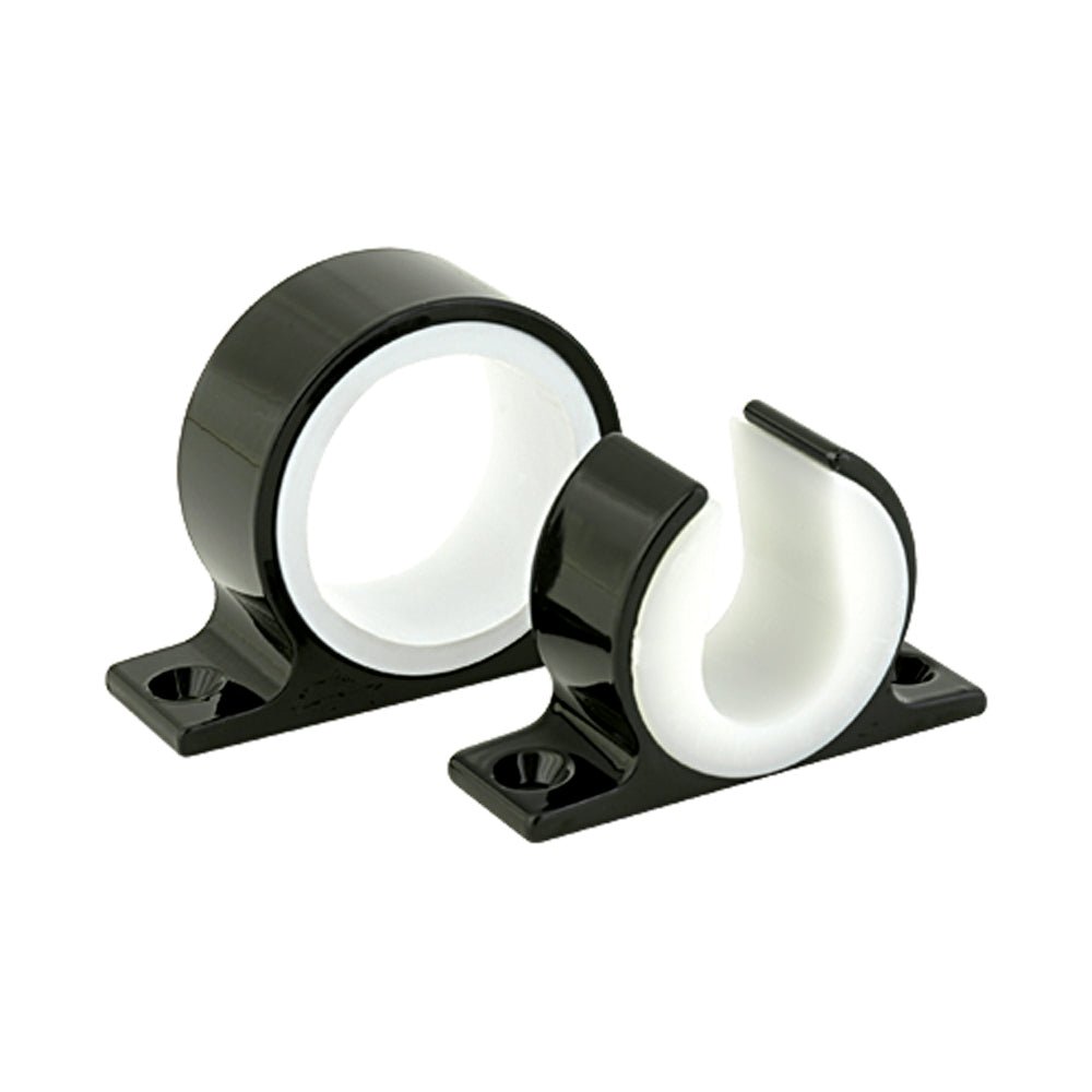 Lee's Single Rod Rack Set - Bright Black Finish [MC70BK] - Houseboatparts.com