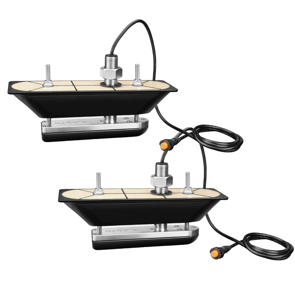 Garmin GT30-THP SS Thru-Hull Pair DownVu/SideVu Scanning Transducer w/Temp f/Hull Deadrises 5-25 [010-01961-11] - Houseboatparts.com