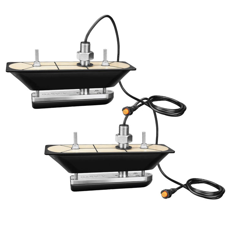 Garmin GT30-THP SS Thru-Hull Pair DownVu/SideVu Scanning Transducer w/Temp f/Hull Deadrises 5-25 [010-01961-11] - Houseboatparts.com