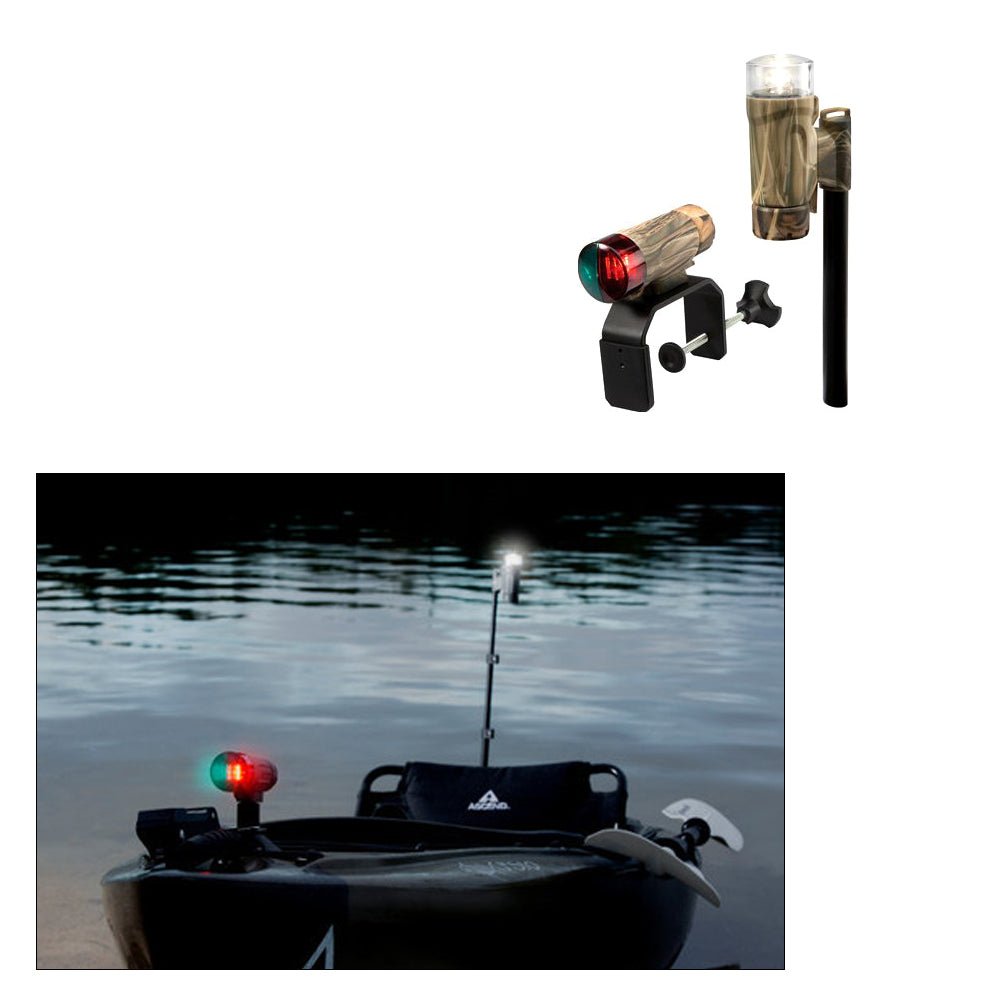 Attwood PaddleSport Portable Navigation Light Kit - C-Clamp, Screw Down or Adhesive Pad - RealTree Max-4 Camo [14195-7] - Houseboatparts.com