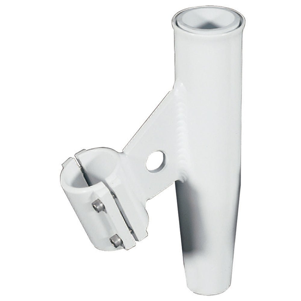 Lee's Clamp-On Rod Holder - White Aluminum - Vertical Mount - Fits 2.375" O.D Pipe [RA5005WH] - Houseboatparts.com