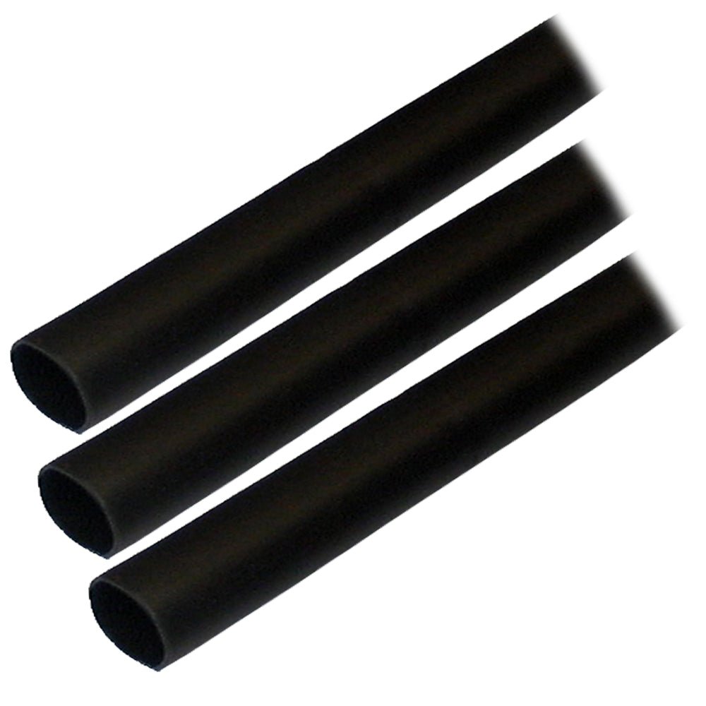 Ancor Adhesive Lined Heat Shrink Tubing (ALT) - 1/2" x 3" - 3-Pack - Black [305103] - Houseboatparts.com