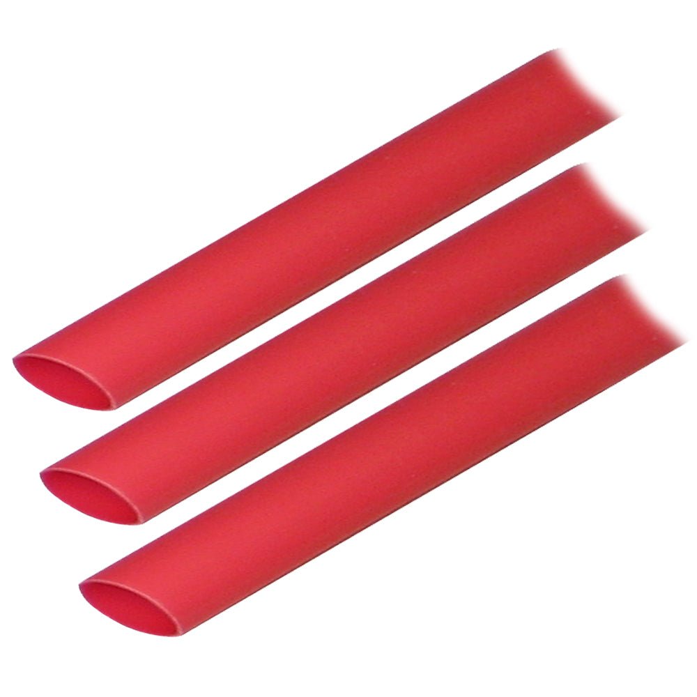 Ancor Adhesive Lined Heat Shrink Tubing (ALT) - 1/2" x 3" - 3-Pack - Red [305603] - Houseboatparts.com