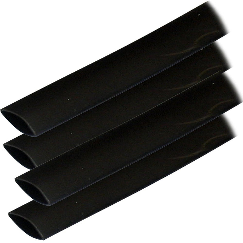 Ancor Adhesive Lined Heat Shrink Tubing (ALT) - 3/4" x 12" - 4-Pack - Black [306124] - Houseboatparts.com