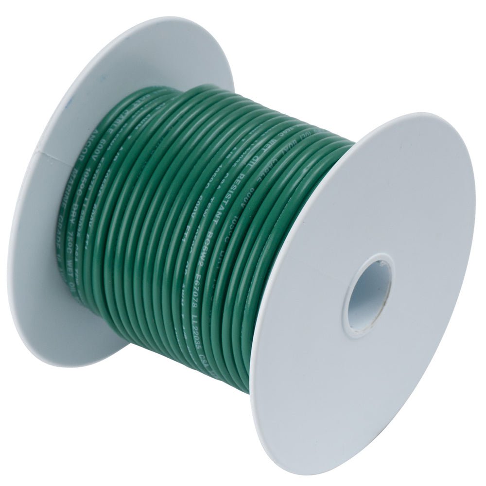 Ancor Green 18 AWG Tinned Copper Wire - 35' [180303] - Houseboatparts.com