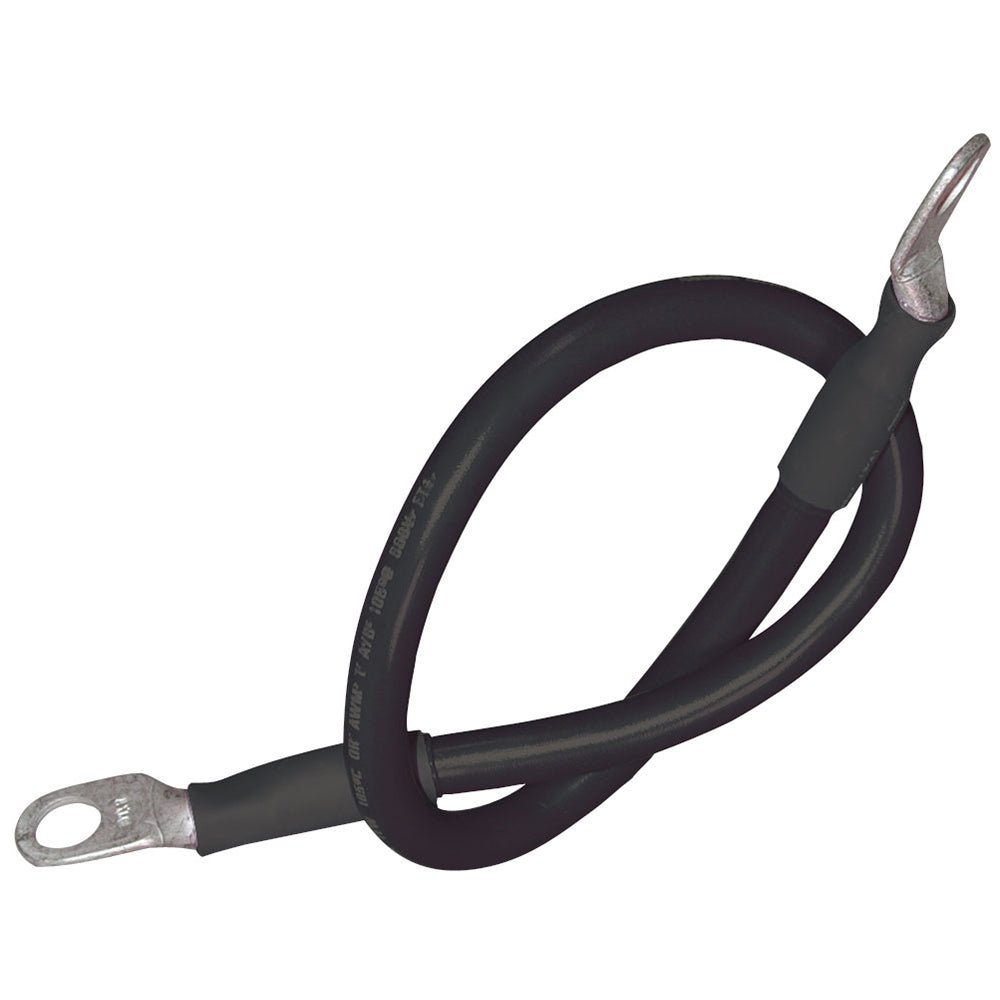 Ancor Battery Cable Assembly, 2 AWG (34mm) Wire, 5/16" (7.93mm) Stud, Black - 18" (45.7cm) [189140] - Houseboatparts.com