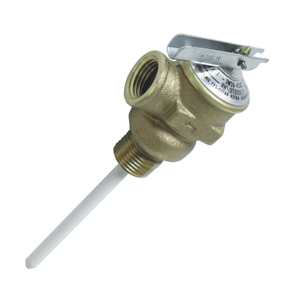 Camco Temperature & Pressure Relief Valve - 1/2" Valve w/4" Probe [10423] - Houseboatparts.com