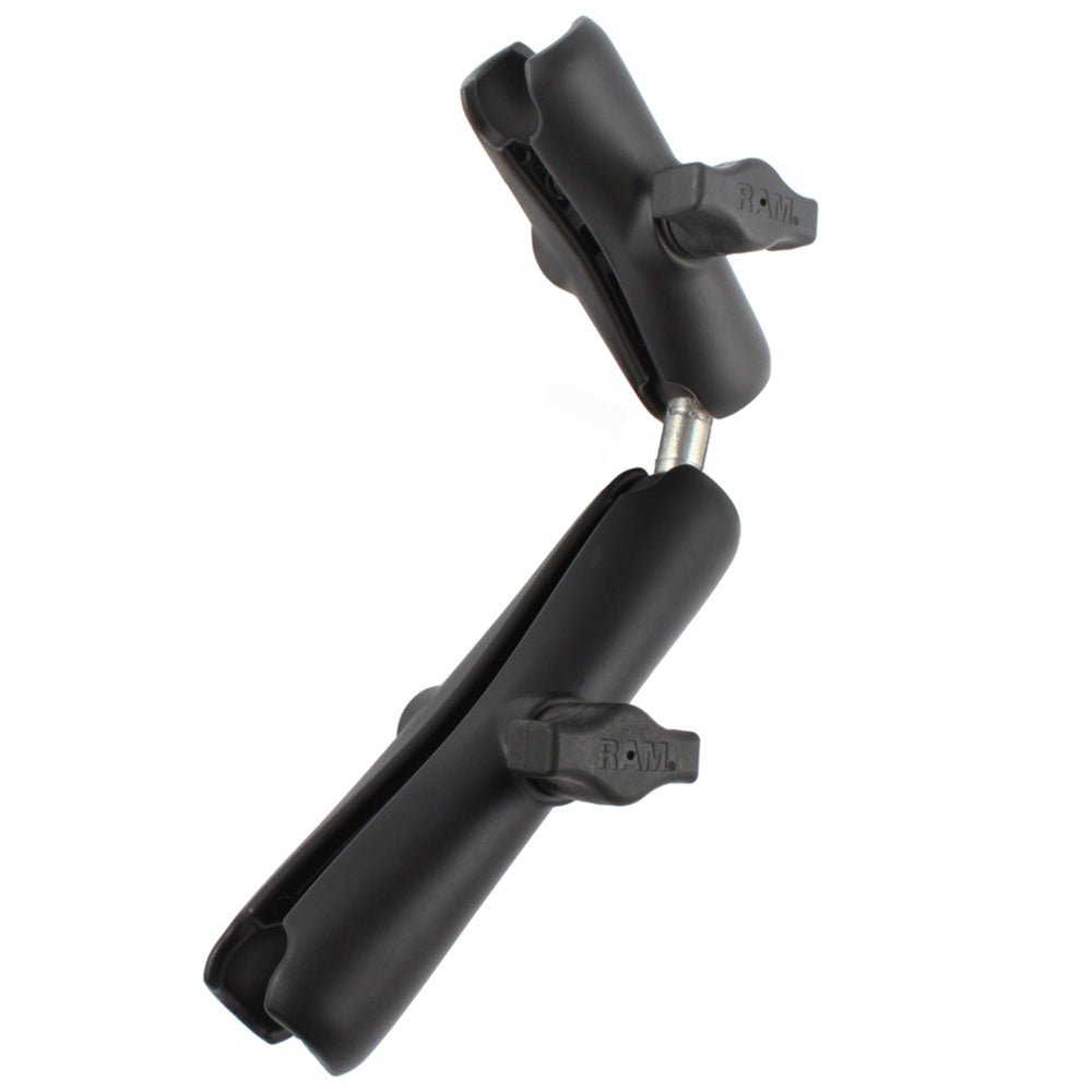 RAM Mount Standard Double Socket Arm, Long Double Socket Arm & Double Ball Adapter f/1" Balls [RAM-B-201-201U-C] - Houseboatparts.com