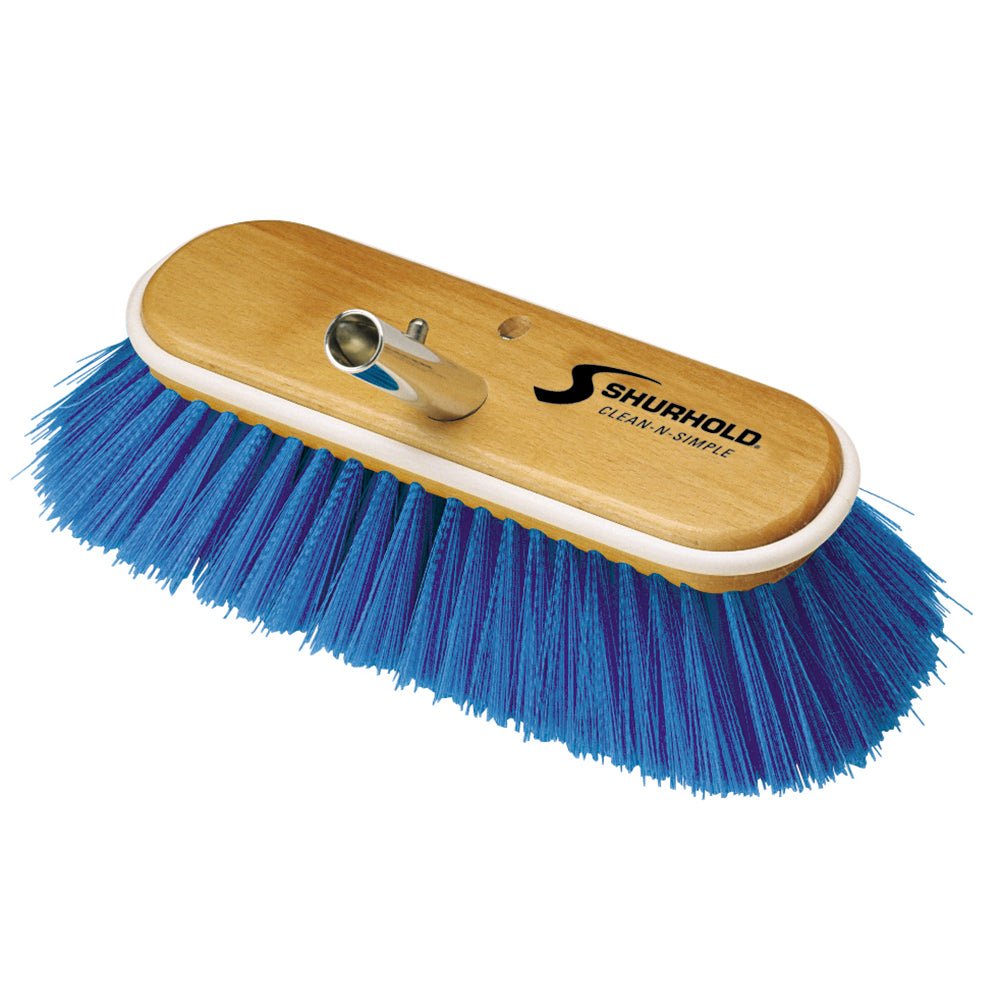 Shurhold 10" Extra-Soft Deck Brush - Blue Nylon Bristles [975] - Houseboatparts.com