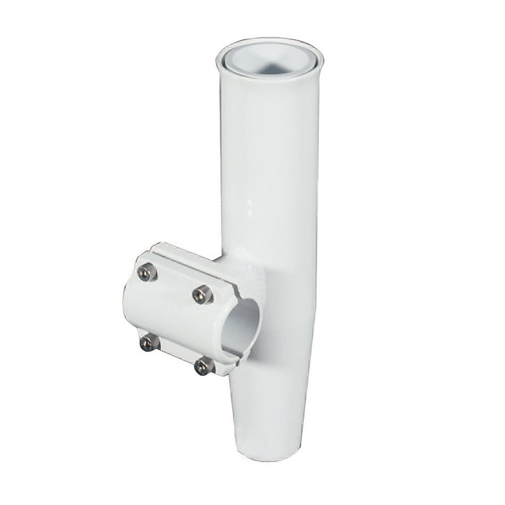 Lee's Clamp-On Rod Holder - White Aluminum - Horizontal Mount - Fits 1.900" O.D. Pipe [RA5204WH] - Houseboatparts.com