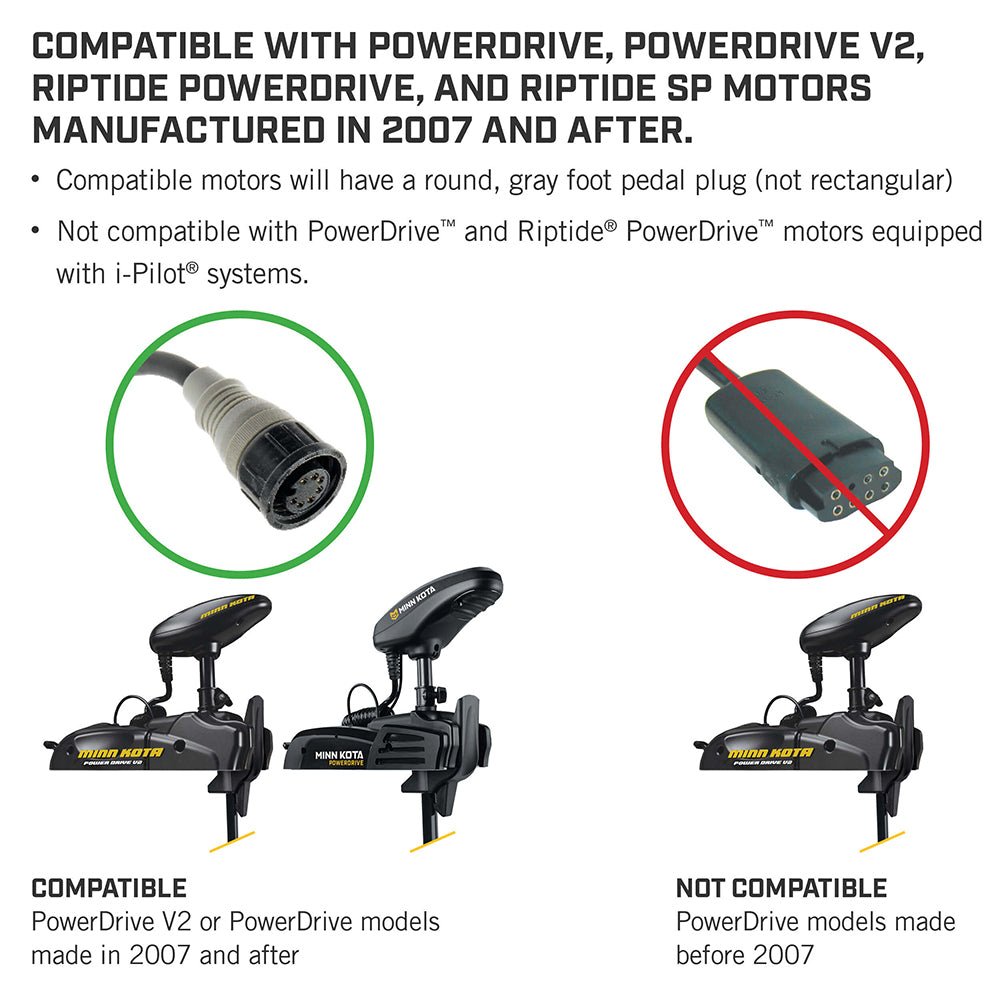 Minn Kota PowerDrive Foot Pedal - ACC Corded [1866070] - Houseboatparts.com