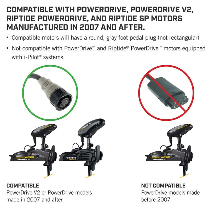Minn Kota PowerDrive Foot Pedal - ACC Corded [1866070] - Houseboatparts.com