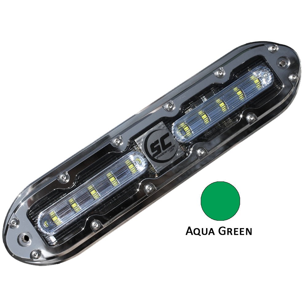 Shadow-Caster SCM-10 LED Underwater Light w/20' Cable - 316 SS Housing - Aqua Green [SCM-10-AG-20] - Houseboatparts.com