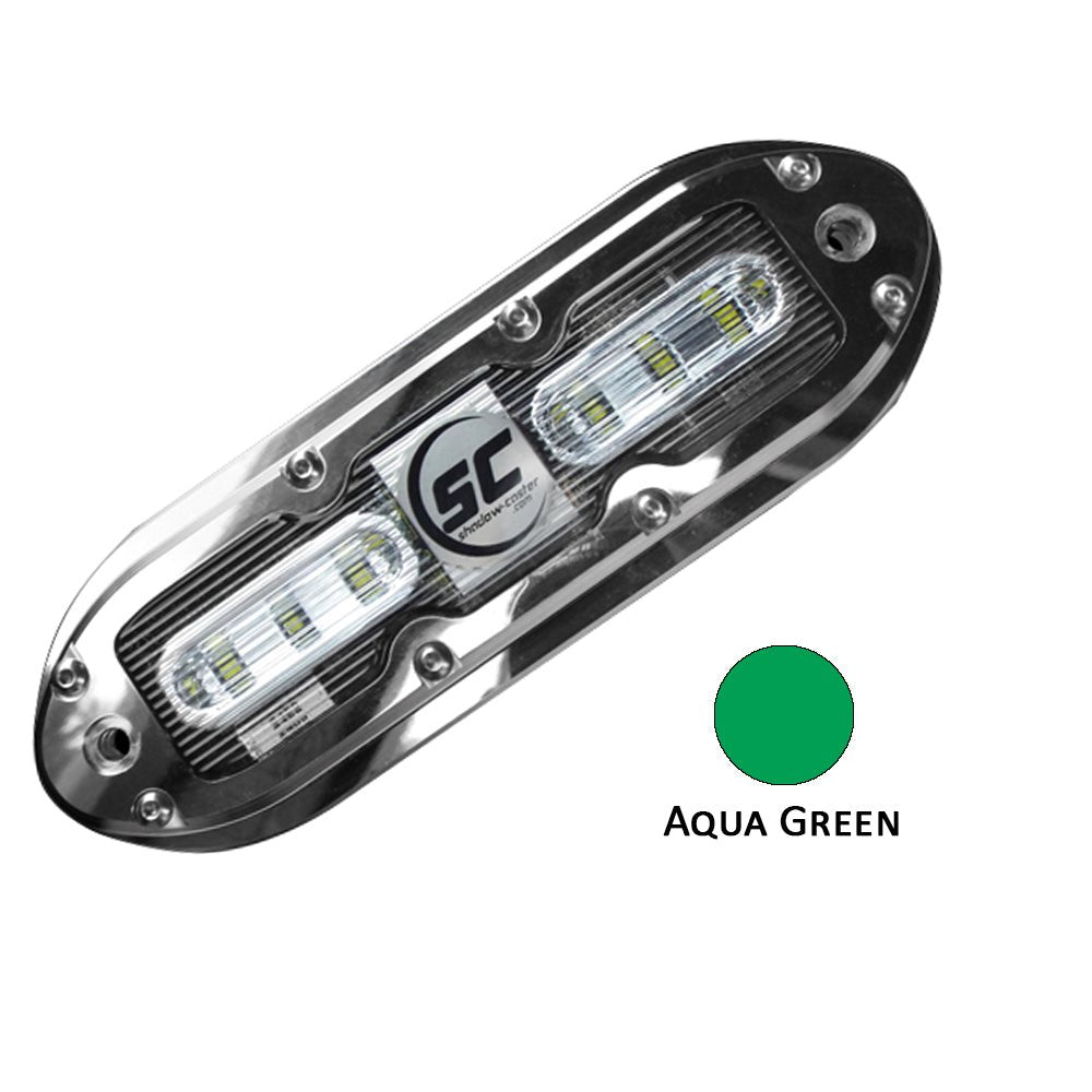 Shadow-Caster SCM-6 LED Underwater Light w/20' Cable - 316 SS Housing - Aqua Green [SCM-6-AG-20] - Houseboatparts.com