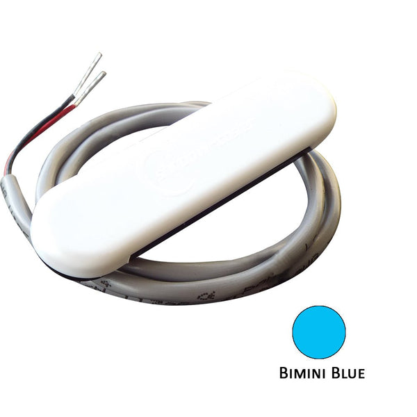 Shadow-Caster Courtesy Light w/2' Lead Wire - White ABS Cover - Bimini Blue - 4-Pack [SCM-CL-BB-4PACK] - Houseboatparts.com