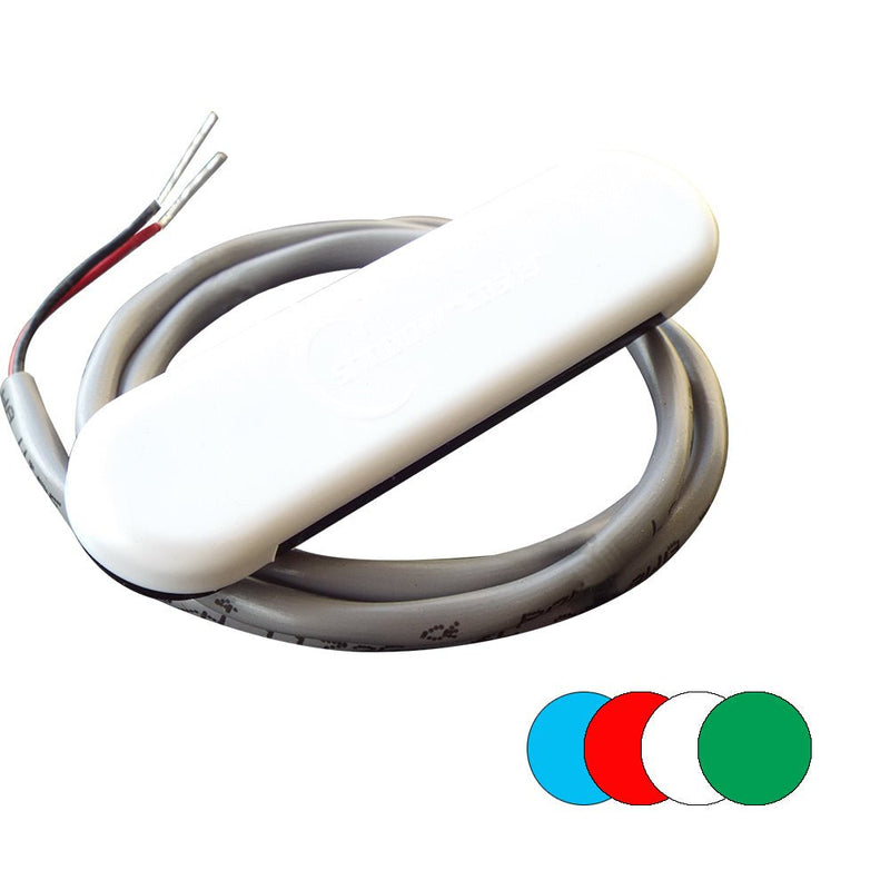 Shadow-Caster Courtesy Light w/2' Lead Wire - White ABS Cover - RGB Multi-Color - 4-Pack [SCM-CL-RGB-4PACK] - Houseboatparts.com