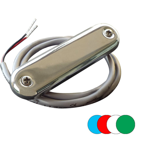 Shadow-Caster Courtesy Light w/2' Lead Wire - 316 SS Cover - RGB Multi-Color - 4-Pack [SCM-CL-RGB-SS-4PACK] - Houseboatparts.com