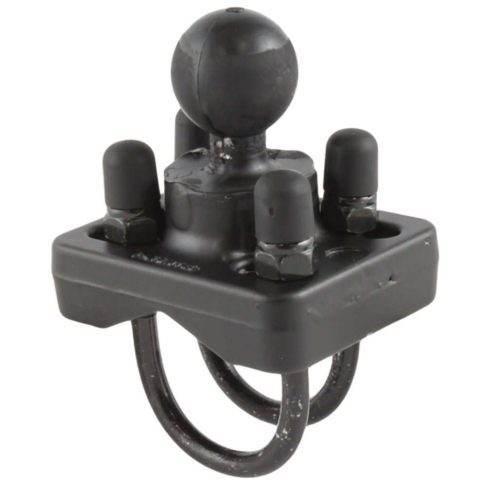 RAM Mount Double U-Bolt Base w/1" Ball f/Rails from 0.75" to 1.25" Diameter [RAM-B-235U] - Houseboatparts.com