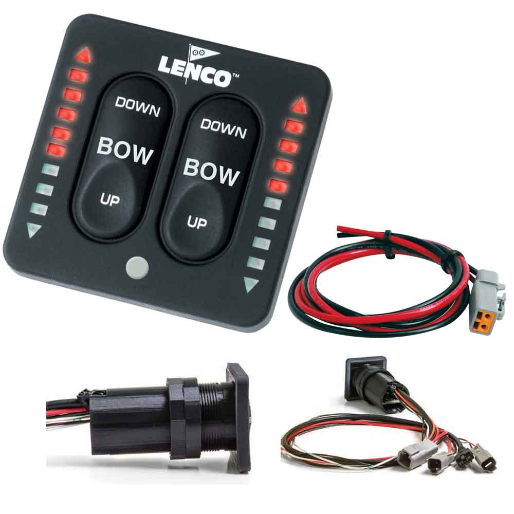 Lenco LED Indicator Integrated Tactile Switch Kit w/Pigtail f/Single Actuator Systems [15170-001] - Houseboatparts.com