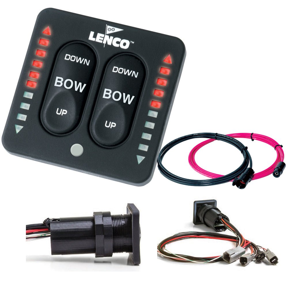 Lenco LED Indicator Integrated Tactile Switch Kit w/Pigtail f/Dual Actuator Systems [15171-001] - Houseboatparts.com